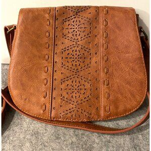 BOC Brown/Tan Shoulder Bag 11 x 9 Adjustable Strap #2109